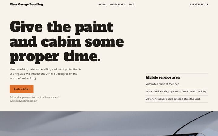 We Come To You, a auto detailing website