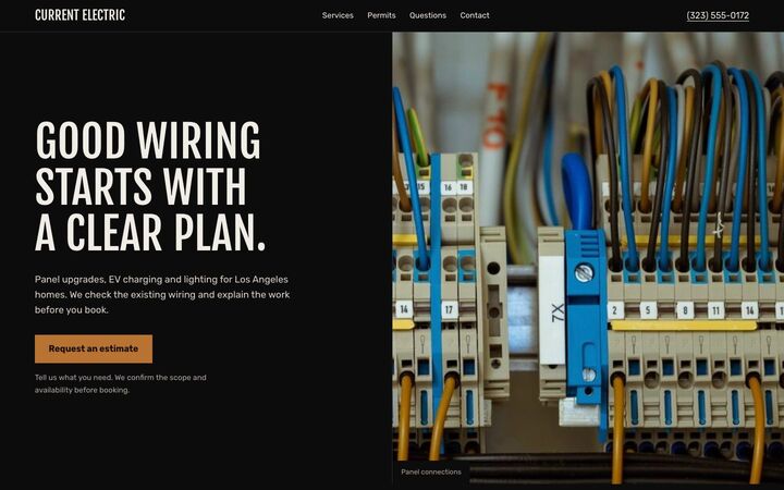 Copper, a electrical services website