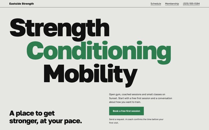 The Floor, a gym website