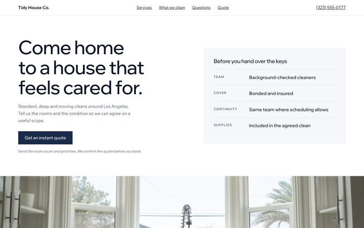 Background Checked, a house cleaning website