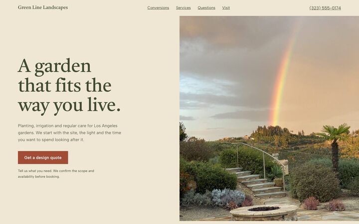 Dry Garden, a landscaping website