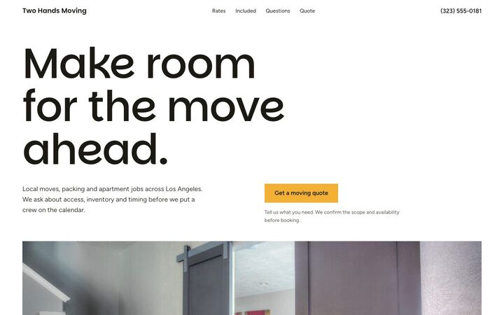 Boxes, a moving services website