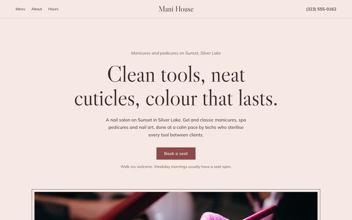 Powder, a nail salon website