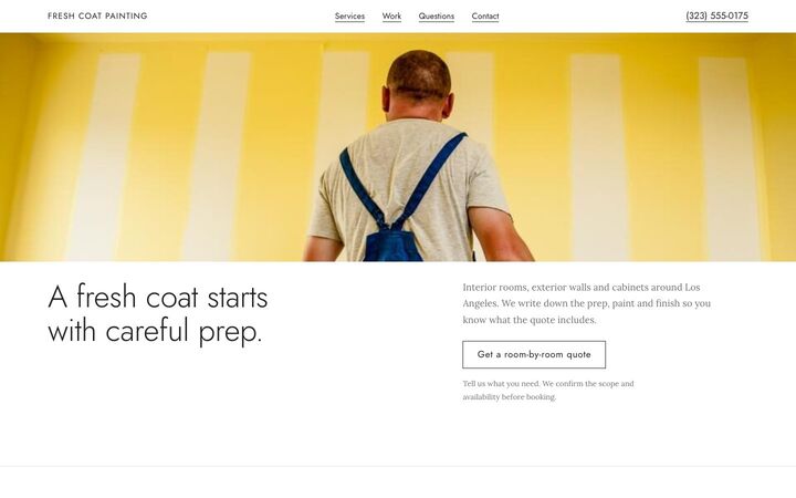 Clean Lines, a painting website