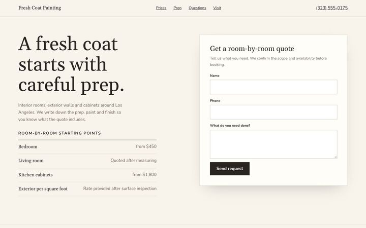 Room by Room, a painting website