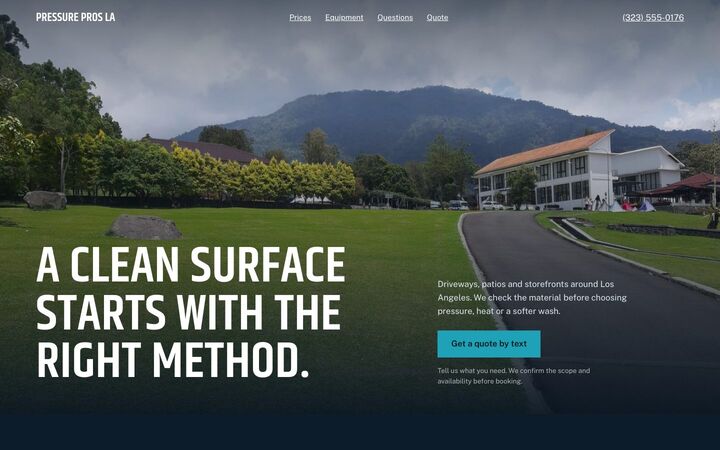The Rig, a pressure washing website