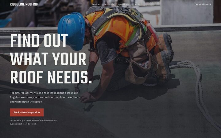 Slate, a roofing website