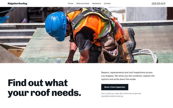 Weather Ready, a roofing website